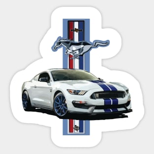 Texas Style Mustang Pony Blue Sticker